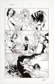 Humberto Ramos and Dave Meikis - Runaways #1 Story Page 21 (Marvel, 2008)....