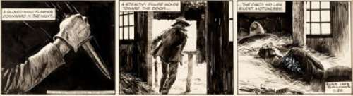 Jose Luis Salinas - Cisco Kid Daily Comic Strip Original Art dated 11-26-51 (King Features Syndicate, 1951).