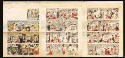 Lacroix, Pierre | 3 Planches originales pour une histoire complète  - Nelly dans le train  - (1965) | Catawiki