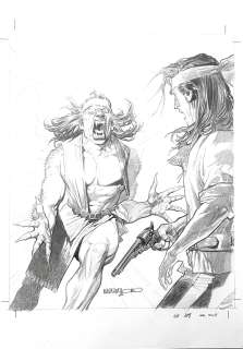 CORRADO MASTANTUONO - Orignal cover for Magico Vento n. 125 Skinwalkers. Cm. 25x35. Pencil on board. Signed. Mint. Code 1252.