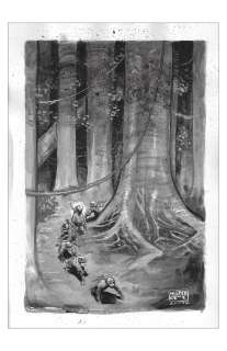 Tyler Crook | Guerillas - Tribute Original Art Pinup | Tyler Crook