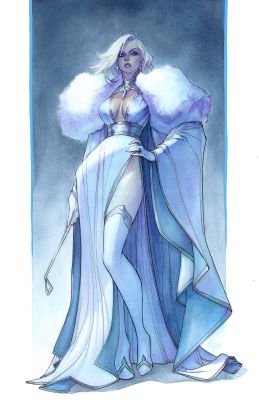 Meghan Hetrick - Emma Frost (White Queen) - Original 11x17 by Meghan Hetrick