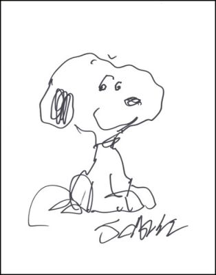 Charles M Schulz Signed Autograph 11x14 Hand Drawn Peanuts Snoopy Sketch BAS COA | eBay US (Buy It Now)