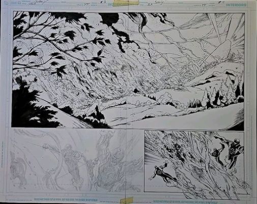 JLA#44 Double Page 12 & 13 Original Comic Art - Bagley,Hunter & Rapmund | eBay US