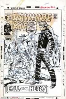 Larry Lieber - Original Cover Art for Rawhide Kid #80 (Marvel, 1970). Did the Rawhide Kid gun down an unarmed man? - | Heritage