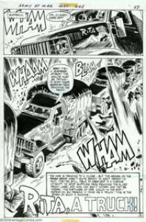 Ross Andru - Original Art for Our Army At War #243, Complete 8-Page Story, "Rita, A Truck" (DC, 1971). A - | Heritage