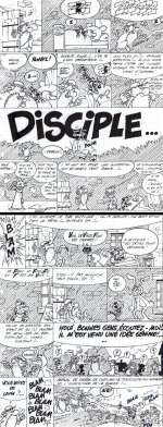 BobÂ DE GROOT - Double gag original 495A et 495B de LEONARD tome 35 - Le génie donne sa langue au chat - planche de storyboard