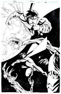 Eric Gapstur, Phil Hester - Action Comics #1029 P 1 Splash (Superman & Superboy Battling Aliens in Outer Space!) 2020