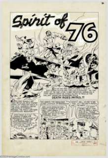 Bob Powell, Original Art Spirit of 76 from Green Hornet #22 (Harvey,1945 ). From World War II comes this exciting - | Heritage