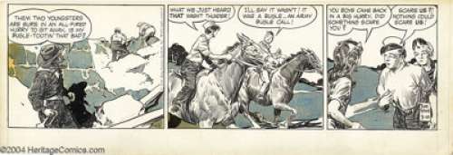 Frank Godwin - Original Comic Strip Art for Rusty Riley Daily dated 3-10-58 (King Features, 1958). Rusty and his - | Heritage