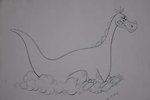 Hanna Barbera - 8 Original production drawings - Dinosaur - The Flintstone Comedy Hour (1972) | Catawiki