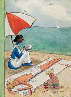 BARBARA SHERMUND (1899-1978) A Day at the Beach. [COVER ART / NEW YORKER] | Swann Galleries