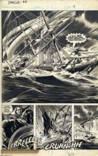 Gene Colan and Tom Palmer - Tomb of Dracula Magazine #4, pages 2 and 3 Original Art (Marvel, 1980). The dream team - | Heritage