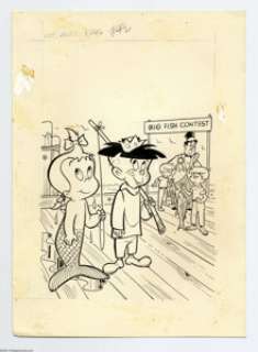 Steve Muffatti - Playful Little Audrey and Melvin #42 Cover Original Art (Harvey, 1969). Despite the frontal - | Heritage