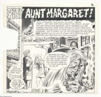 Tom Sutton - "Pity Aunt Margaret", Splash page 1 Original Art (Charlton, circa 1972). This moody - | Heritage