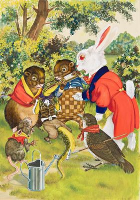 D. R. Sexton, (20th century), The White Rabbit and Bill the Lizard. 1932. | Swann Galleries
