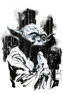 Ramon F. Bachs | Original Inked Drawing  - Yoda (Star Wars) | Catawiki