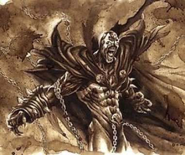 Spawn - Original Coffee Drawing By Juapi | Catawiki