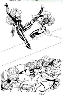 Ed McGuinness Jr. - Avengers Vs. X-Men #3 Cover (Black Widow Vs Magik, & the Thing Battles the Juggernaut!) 2012