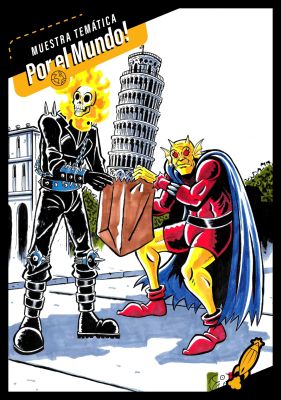 Ghost Rider and Etrigan at Pisa tower, Pisa, Italy – OLIVER | NRisso Art