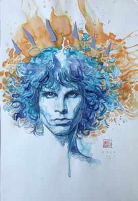 Jim Morrison Doors illustazione originale pubblicata di Dave Mack | eBay Europe (Buy It Now)
