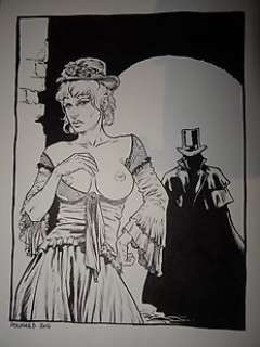 Poupard, Jean Charles | Illustration originale Ã  l’encre de chine  - Jack l’Eventreur (Jack the Ripper) | Catawiki