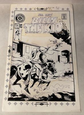 BILLY THE KID #107 comic ART original stat COVER 1974 WESTERN GUNFIRE TRAIN huge | eBay US (Buy It Now)