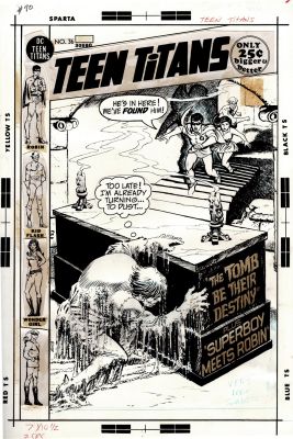 Nick Cardy - Teen Titans #36 Cover (Robin, Wonder Girl, & Kid Flash in Action!) 1971