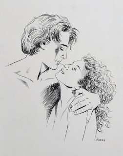 Servais, Jean-Claude - Illustration encrée originale - Couple | Catawiki