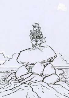 René PÉTILLON (1945-... - Lot 178 - Jack Palmer - Palmer en Bretagne Encre de Chine sur...