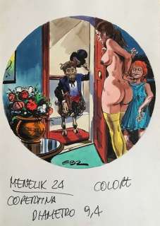 Buzzelli, Guido - original illustration for Menelik (1972) | Catawiki