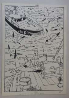 Nys, Jef - Original illustration - Jommeke - Alarm in de rode baai - (1980) | Catawiki