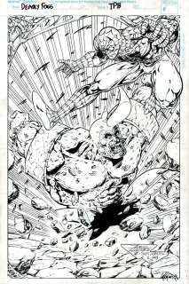 Fred Haynes, Scott Koblish - Deadly Foes of Spider-Man Tpb Published Pinup (Spider-Man Battles the Rhino! Wowza!) 1993