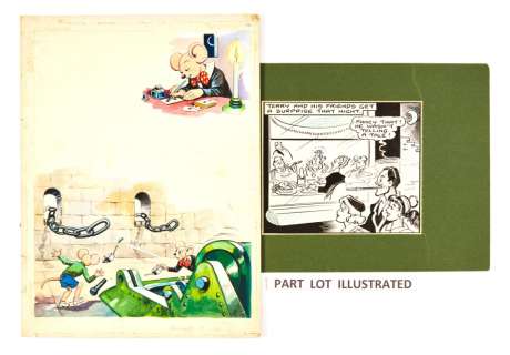 Teddy Tail original colour artwork by Roland Davies (1950s)… | Comic Book Auctions ltd