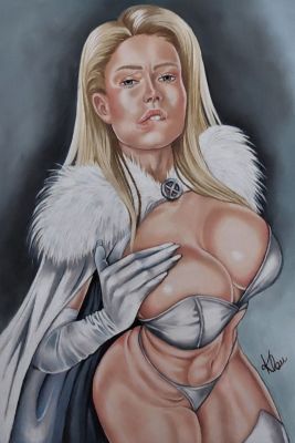 Klau | Emma Frost 8x11 Color Pencil Art | Raremarq (Buy It Now)