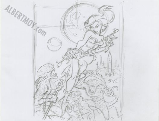 Bruce Timm | Space Girl Rough Page 199 | Albert Moy