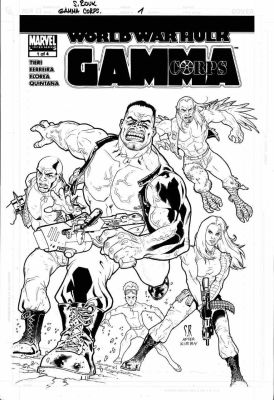 Roux, Stephane - Hulk Gamma Corp #1 Cover, Homage To Kirby’s Avengers #4 | Cool Lines Art