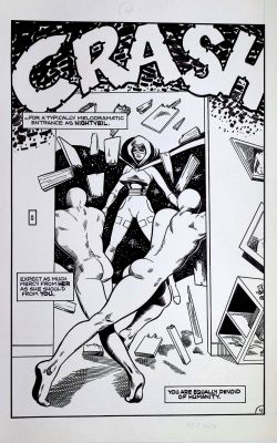 Bill Black Nick Northey | Femforce #11 Splash Page (Nightveil Battles Aliens!) 1988 | Romitaman