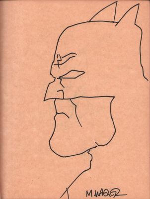Matt Wagner | Batman Profile Marker Commission - Signed | Anthony’s Comic Book Art