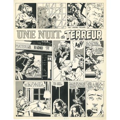Yves Chaland | CHAL-008 – Une nuit de terreur – pl. 1 | Galerie Antoine Mathon