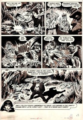 Tom Sutton | Vampirella #14 P 9 (Stunning Wash Tone Early Bronze Age Last Pg Death Scene with Vampi Drawn!) 1971 | Romitaman