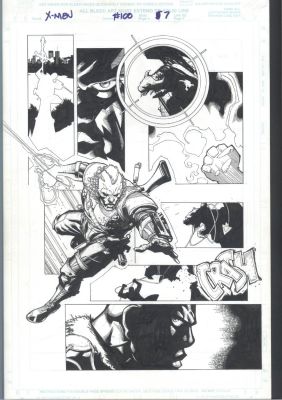 Leinil Yu Mark Morales | Beautiful Leinil Yu X-Men # 100 Page - Splashy Issue X-Men # 100 Page 7 | Koch Comic Art