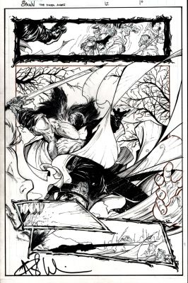 Angel Medina, Jonathan Glapion | Spawn: the Dark Ages #12 P 10 Splash (Awesome Dark Ages Spawn Scene!) 1999 | Romitaman