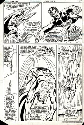 Curt Swan, Dave Hunt | Superman #384 P 21 (Superman Great Battle Page Vs Another Super Man!) 1983 | Romitaman
