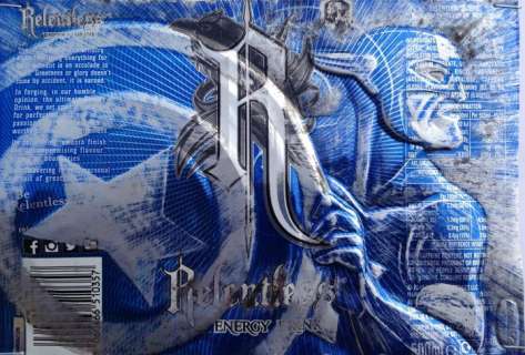 Original Artwork By Chris Duncan - Captain America on Relentess Energy Can - 2018 | Catawiki