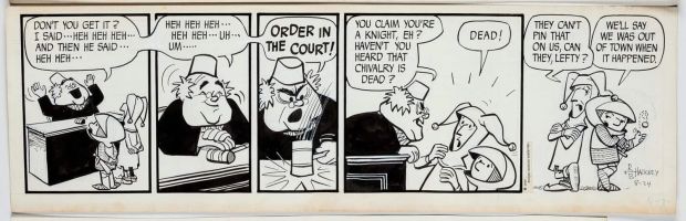 Sir Bagby Rick Hackney and Bill Hackney Original Ink Daily Comic Strip Art Signed BB04 | Charles Scott Gallery