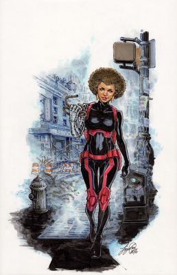 Siya Oum | The Astonishing Ant-Man 12 Variant Cover Misty Knight | TDArt