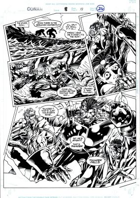 Joe Bennett | Conan #8 P 18 (Conan Battles Madoc Throughout!) 1995 | Romitaman