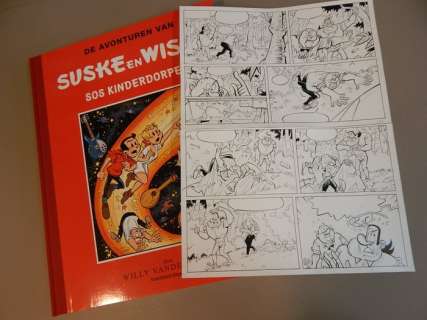 Leever, Gerard - originele pagina + luxe groot formaat - Suske en Wiske - De Pientere Pop - SOS kinderdorpen - (2016) | Catawiki