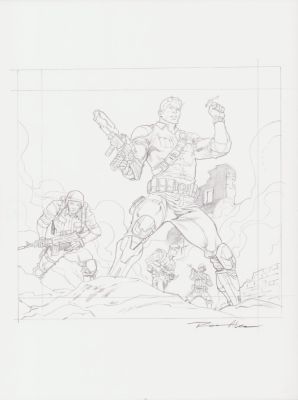 Robert Atkins | G.I. Joe Duke Risk Pencil Card Art - Signed | Anthony’s Comic Book Art